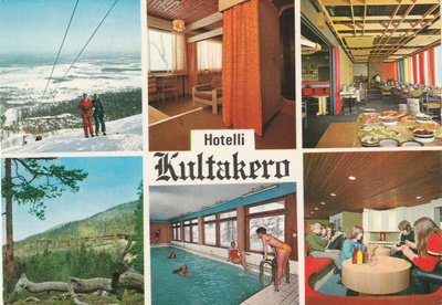 Postikortti PYHÄTUNTURI, Hotelli Kultakero, Erikoisleima