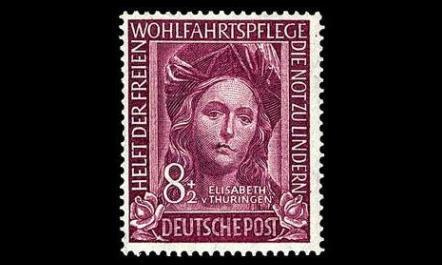 Saksa 117 ** Elisabeth von Thüringen 8+2 Pf (1949)