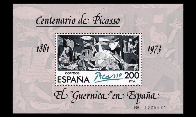 Espanja 2520BL23_I ** Palbo Picasso (sans serif.) (1981)