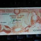 Cyprus Kypros 50 sent 1983 P52 sn064 F-VF- - pikkukuva 1