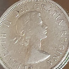 Canada 25 cents 1964 hopeaa kolikko Elizabeth II - pikkukuva 2