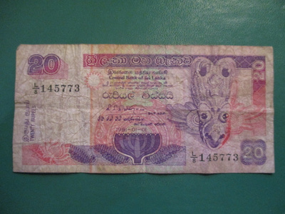 SRI LANKA 20 RUPEES 1991 (K15-S62)