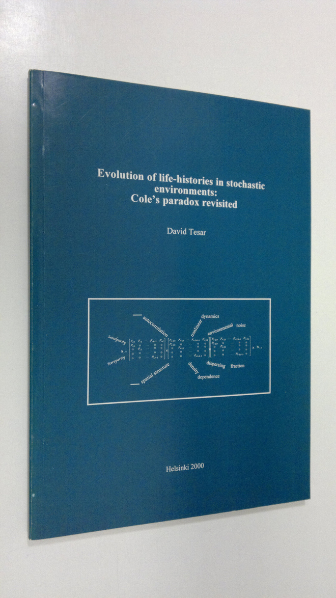 David Tesar : Evolution of life-histories in stochastic e...
