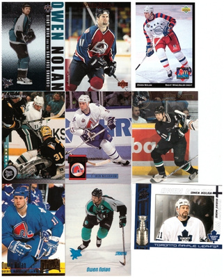 9 x OWEN NOLAN Sharks, Nordiques, Avalance, Maple Leafs