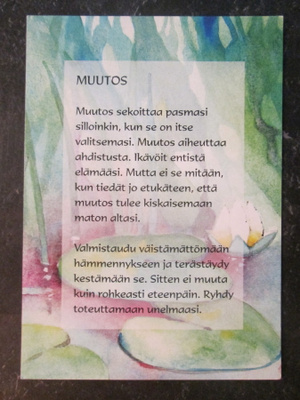 KULKEMATON MUUTOS ANITA POLKUTIE POSITIIVARIT
