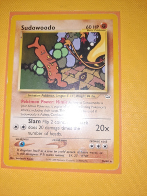 Sudowoodo 26/64 Neo Revelations Rare card