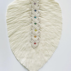 Valtava makramee sulka / höyhen - Chakrat - 46 x 65 cm - pikkukuva 2