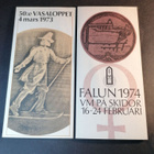 Ruotsi Vasaloppet 1973 & Falun 1974 Postimerkki Kansiot Rare - pikkukuva 1