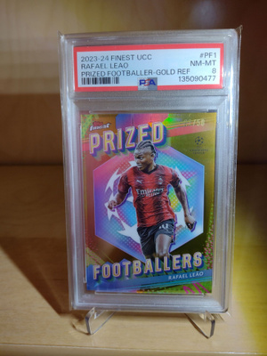 Topps Finest 2023-24 Rafael Leão Prized Footballers Gold Ref