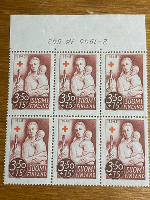 PR 1945 3,50MK+75PEN NUMERO KUUSILO**