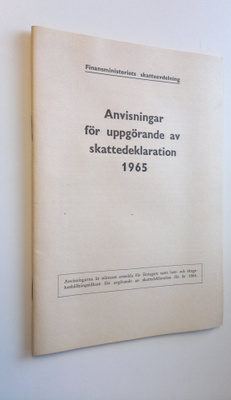 Finansministeriets skatteavdelning : Anvisningar för skat...