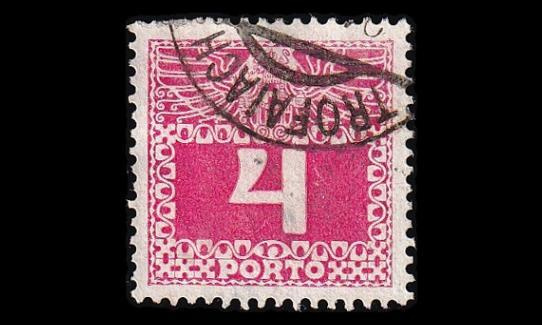 Itävalta P_36x o Porto 4 H liitupap. (1908)