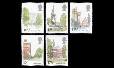 Iso-Britannia 836-40 ** Lontoon nähtävyyksiä (1980)