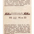 Purkkakuva Hellas Filmitähti-sarja n:o 33 RICHARD BURTON - pikkukuva 2