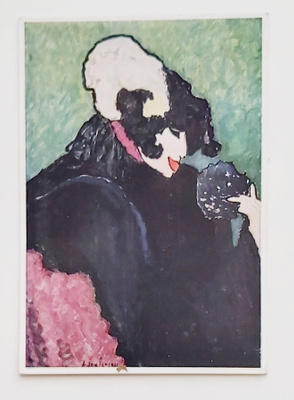 ALEXEJ von JAWLENSKY-"Valkoinen sulka1909"- POSTIKORTTI