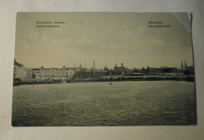 Helsinki, Hietalahden satama, rata, tavaravaunuja p. 1907