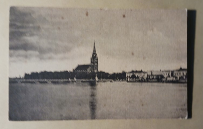 Pori, kirkko, silta, satamaa, mv pk, ei p.