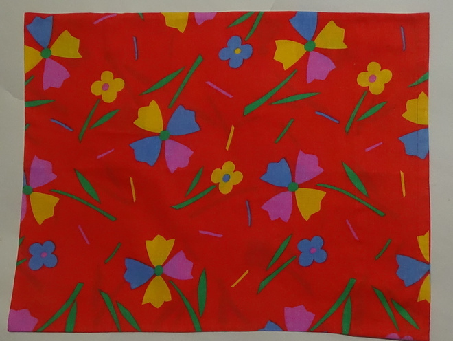 Retro kukallinen tyynynliina , 60 cm x 45 cm