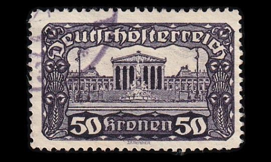 Itävalta 292A o Parlamenttirakennus 50 Kr (12½) (1919)