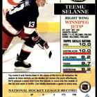 Teemu Selänne 1993-94 Stadium Club 1st Day Issue # 210 - pikkukuva 2