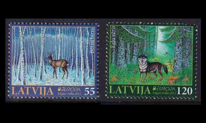 Latvia 804-5 ** Europa metsä (2011)