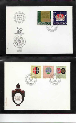 LIECHTENSTEIN 2 FDC KUORTA FDC LUETT 3€+FDC 2,8€