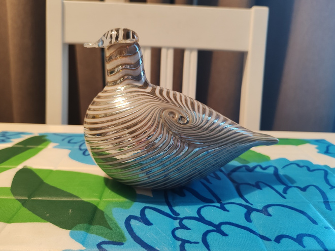 Lasilintu, Alli. Design, Oiva Toikka. Nuutajärvi,signeerattu