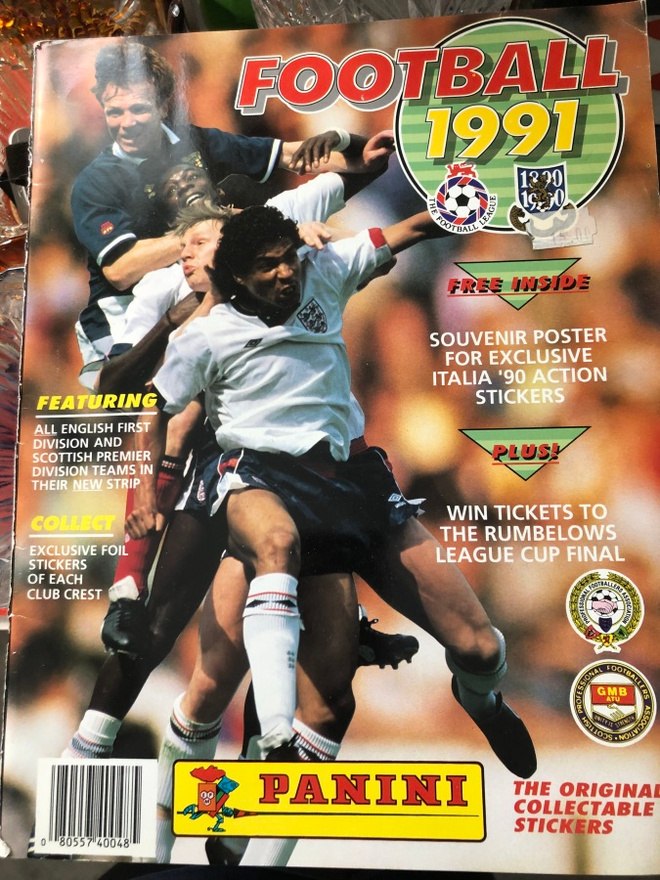 Panini: Football 1991. Englanti ja Skotlanti.