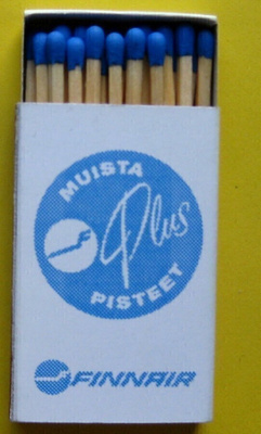 Finnair Muista plus pisteet tulitikut