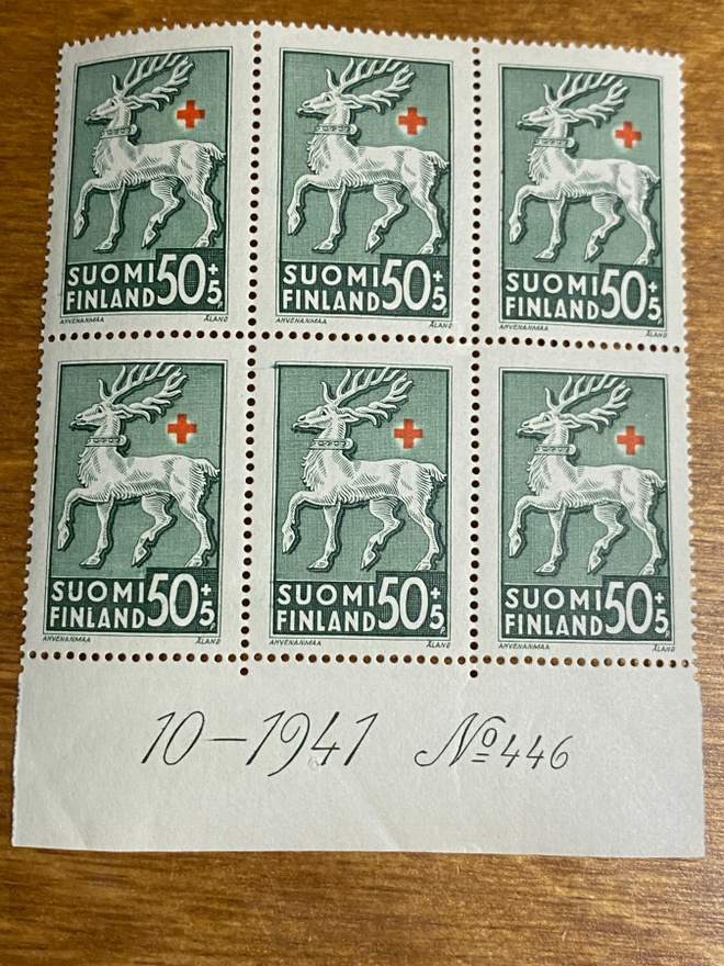 PR 1942 0,50MK+5PEN NUMERO KUUSILO**