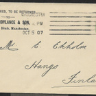 Englanti - Ehiö Suomeen 1907 Postilj.v. H.-K. - pikkukuva 1