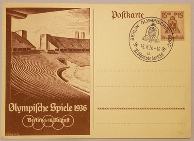 Berliinin olympialaiset 1936 Saksa ehiöt kisaleimalla