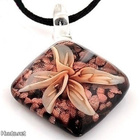 1340 .. Murano Kaunis Lampwork Taidelasi .. Kaulakoru - pikkukuva 1