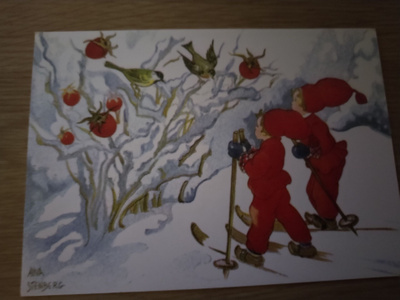 Joulu kortti,vanha,Ruotsin kielinen,kulkematon.