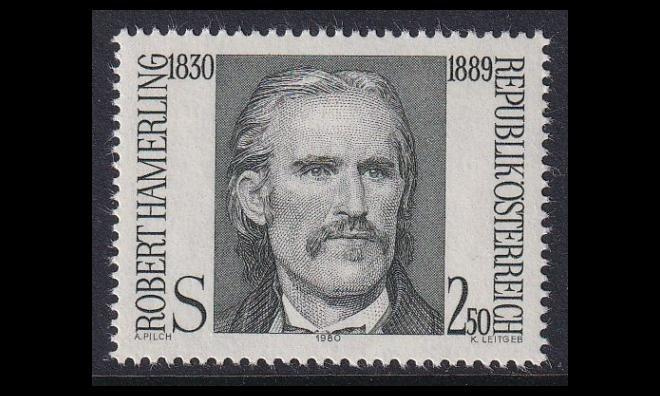 Itävalta 1636 ** Runoilija Robert Hamerling (1980)