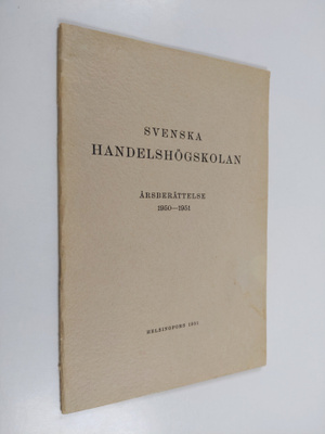 Svenska handelshögskolan årsberättelse 1950-1951