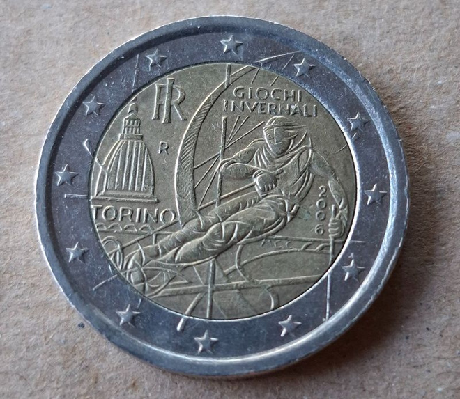 ITALIA 2 € Torinon Olympialaiset erikoiseuro 2006