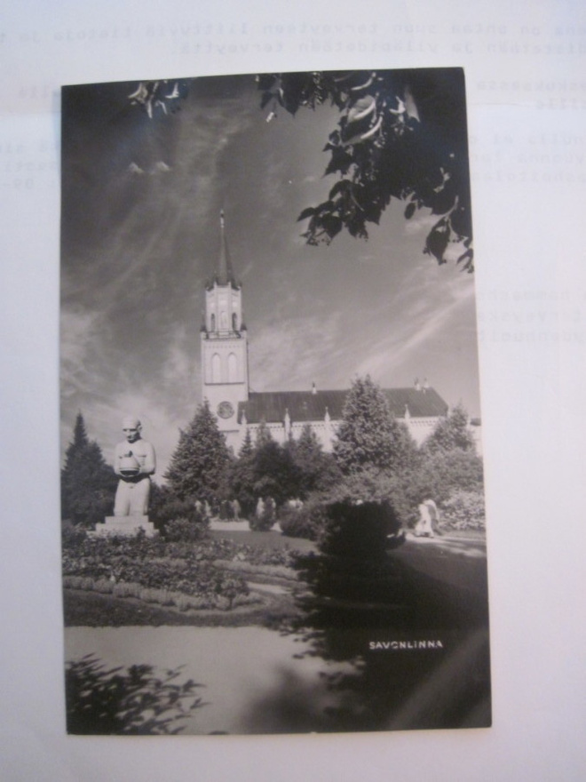 VANHA Postikortti Savonlinna 1951