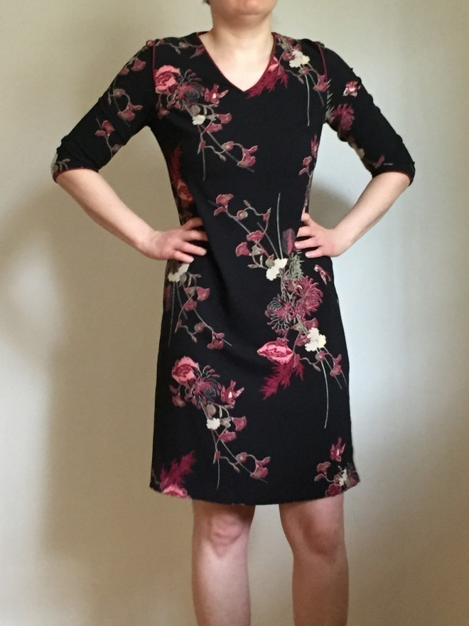 NaraWoman musta / viininpunainen mekko 36