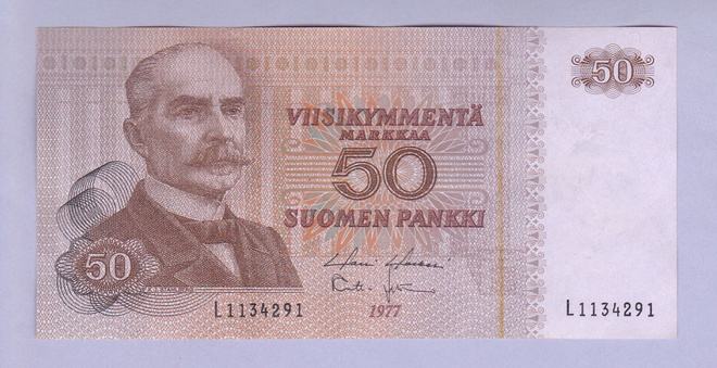 Suomi 50 mk v.1977 P-108 (Holkeri-Lehtinen)