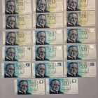 Raha / seteli paketti 20 mk seteleitä - pikkukuva 1