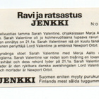 Purkkakuva Ravi ja ratsastusn:o 7 Tamma Sarah Valentine - pikkukuva 2