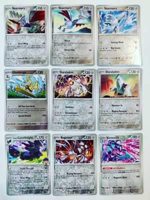 Pokemon Reverse Holo kortteja 9kpl