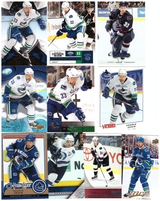 10 x HENRIK SEDIN Vancouver Canucks