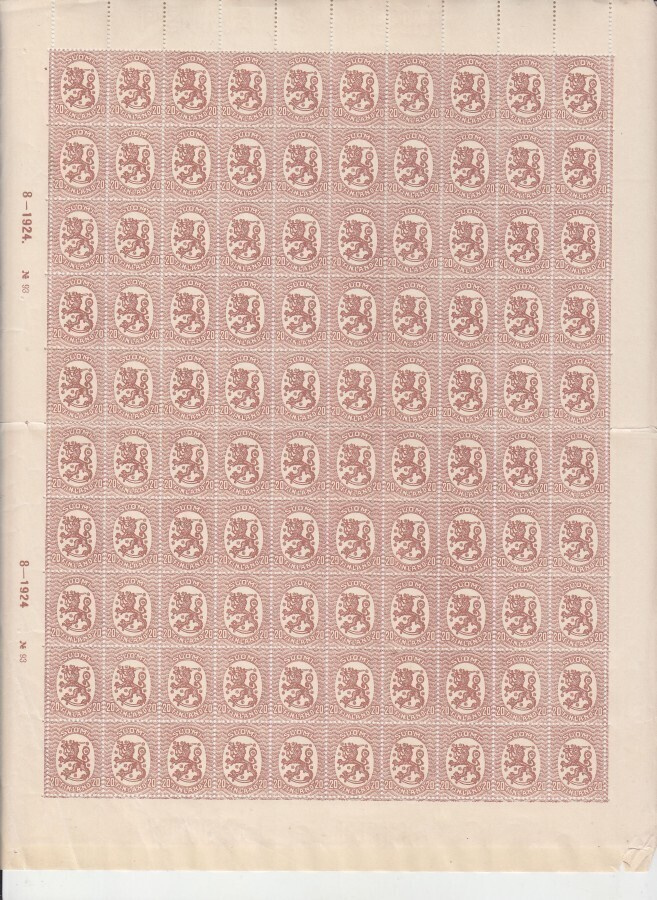 M17 arkki 20p ruskea 8-1924 No: 93