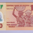Nigeria 10 Naira v.2017 UNC P-39 Polymer - pikkukuva 2