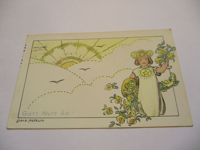 Aspelin Gott Nytt År ! - 1913 Lohjan Waanilaan