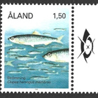Åland 1990 Kaloja 1,50 mk välilöpari logo ** LaPe 038 - pikkukuva 1