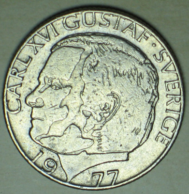 1977 Ruotsi 1 kruunu