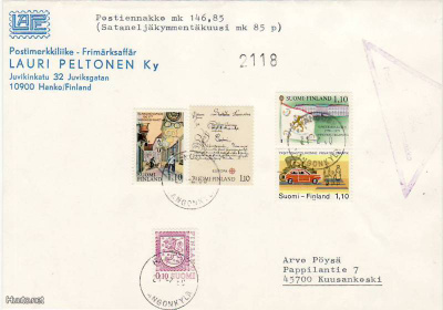 POSTILÄHETYS POSTIENNAKKO - KUORI HIENO !!!!!!!!!
